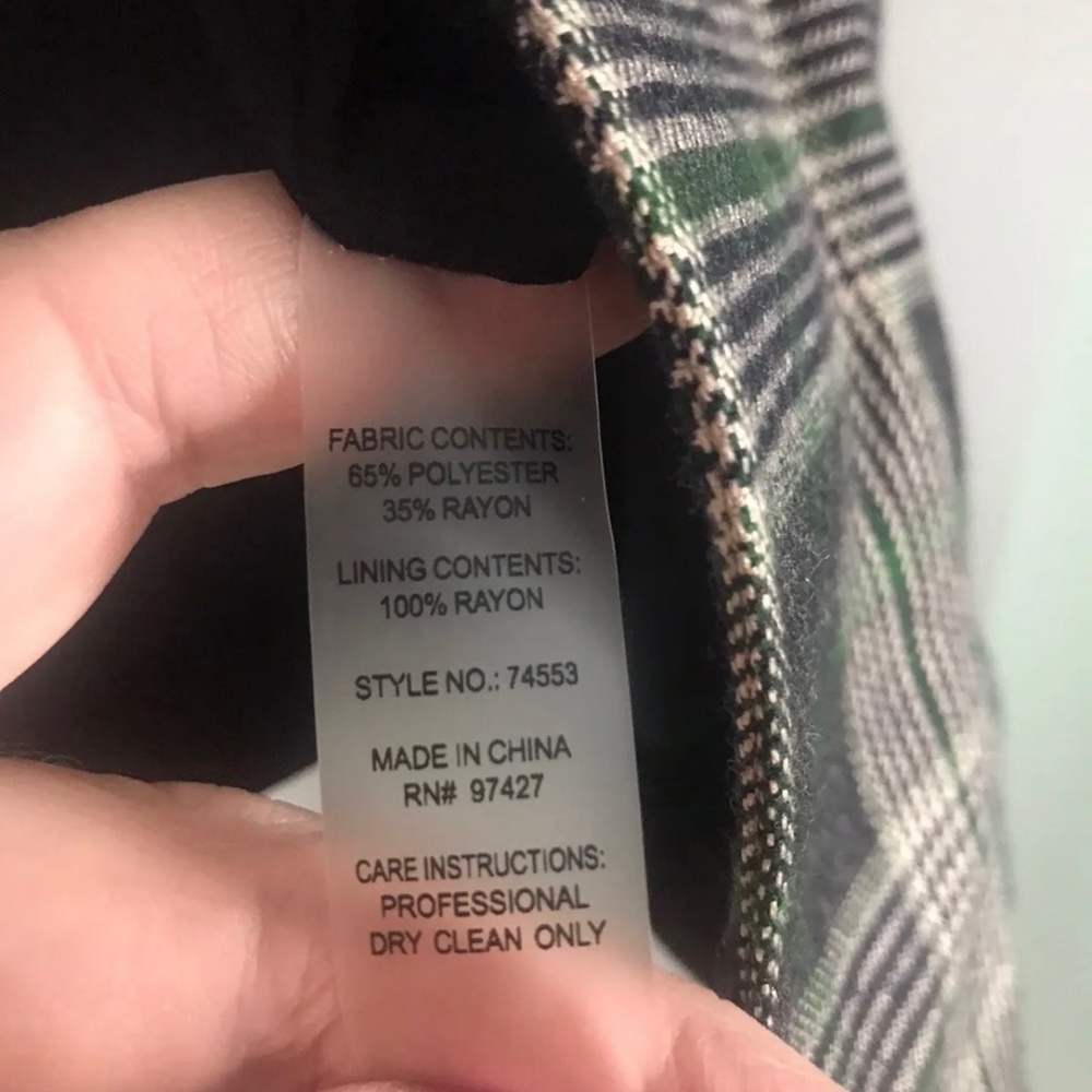 Dolce CaboPlaid Stripe Trim Blazer Size L - Picture 8 of 9